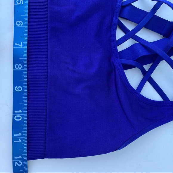 Victoria’s Secret Victoria Sport VSX sports bra Crisscross Cage Strappy blue M - Picture 5 of 11